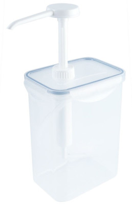 Contacto Dispenser Behälter m. Pumpe, 1500 ml, Portionsgröße 30 ml, 13 x 9 x H29 cm, zerlegbar, verschließbare Dosen, Kunststoff 