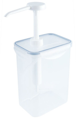 Contacto Dispenser Behälter m. Pumpe, 1500 ml, Portionsgröße 30 ml, 13 x 9 x H29 cm, zerlegbar, verschließbare Dosen, Kunststoff 