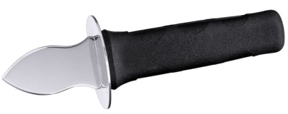 Contacto Edelstahl Austernbrecher 17 cm mit schwarzem Polyamid-Griff 