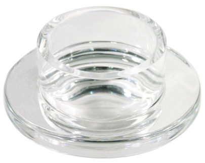 Contacto Edelstahl Butterschale aus Glas, Durchmesser innen 5,3 cm, außen 9 cm 