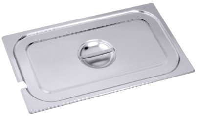 Contacto Edelstahl Deckel 1/9 für die Serien CNT07019xxx, CNT08619xxx mit Löffelaussparung 