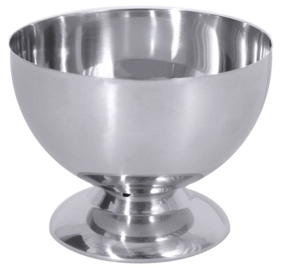 Contacto Edelstahl Eis- oder Früchtebecher, 0,25 l Volumen, Durchmesser 10,5 cm, Höhe 8 cm 