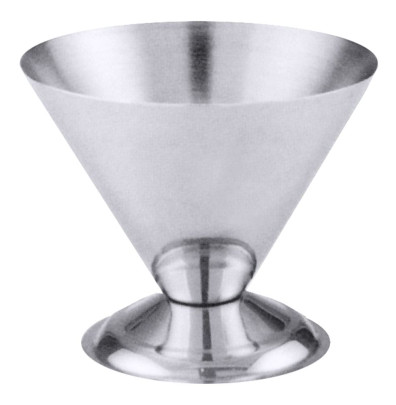 Contacto Edelstahl Eiskelch, 0,15 l Volumen, Durchmesser 9,5 cm, 9 cm hoch 
