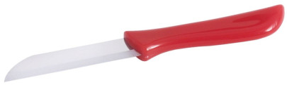 Contacto Edelstahl Küchenmesser mit rotem Griff, glatte Klinge 