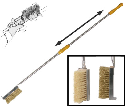 Contacto Edelstahl Pizzaofen-Bürste Messingborsten 175 cm 
