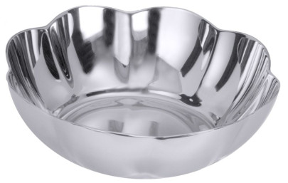 Contacto Edelstahl Schale in Blütenform, 0,2 l Volumen, Durchmesser 11 cm 