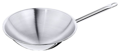 Contacto Edelstahl Wok Edelstahl mehrschichtig runder Boden 