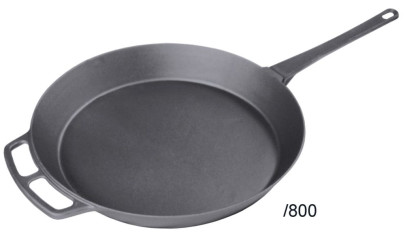 Contacto Eisenguss-Riesenpfanne 80 cm Durchmesser, mit einem angegossenen großen Doppelgriff und einem abnehmbaren 