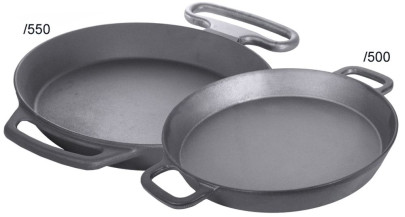 Contacto Eisenguss-Riesenpfanne mit einem angegossenen Griff und einem abnehmbaren Griff, 55 cm 