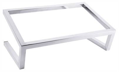 Contacto Gestell GN 1/1 mit 15° Neigung für Buffet und Küche, verschweißtes 25 x 25 mm Vierkantrohr, Wandmontage durch Befestigungsset möglich 
