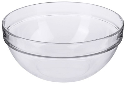 Contacto Glasschale 29 cm, 5600 ml, Ø 29 x 13,5 cm, stapelbar, gehärtetes Glas, klar 