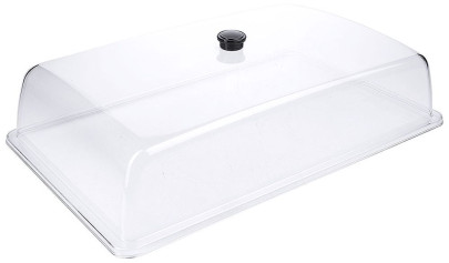 Contacto GN Abdeckhaube Kuppelhaube Polycarbonat klar mit Knopfgriff - 15 cm hoch - robust für Buffet, Küche, Catering, Aufbewahrung 