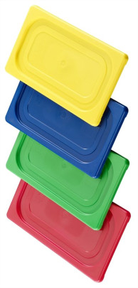 Contacto GN-Deckel 1/4 blau aus Polypropylen in HACCP-Farben zur Codierung des Füllinhalts 