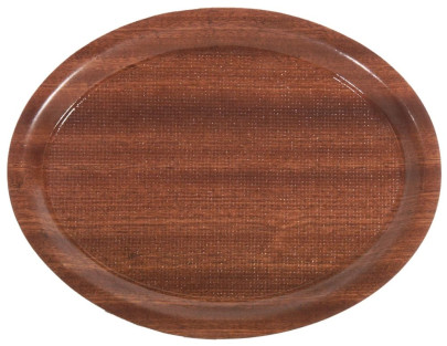 Contacto Holz-Tablett, oval, rutschhemmend, 26 x 20 cm 
