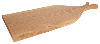 Contacto Holzbrett, massive Eiche, geölt, 58 x 26 x 2 cm, Küchenbrett, Schneidebrett aus Holz 