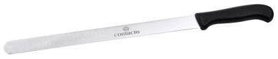 Contacto Konditormesser mit glatter Klinge, Kunststoffgriff, schwarz, Klingenlänge 30 cm, Klingenbreite 2,2 cm 