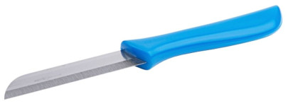 Contacto Küchenmesser mit ergonomischem Griff, glatte Edelstahl-Klinge, Klingenlänge 7 cm, Gesamtlänge 16 cm, blauer Kunststoffgriff 