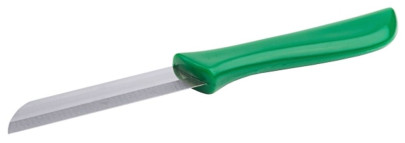 Contacto Küchenmesser mit ergonomischem Griff, glatte Edelstahl-Klinge, Klingenlänge 7 cm, Gesamtlänge 16 cm, grüner Kunststoffgriff 