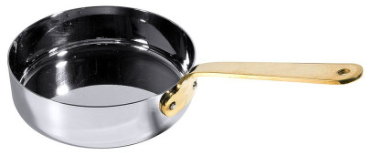 Contacto Mini Bratpfanne 12 cm, Edelstahl mit Messinggriff 