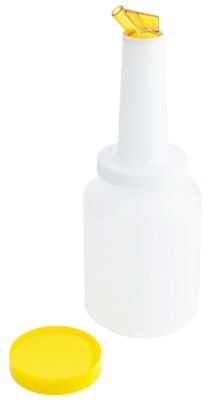 Contacto Mix-/ Vorratsbehälter 2 l Ausguß und Deckel: GELB, zum Lagern/Mixen/Dosieren, gelber Ausgießer aus SAN-Kunststoff, Ø10 mm Ausgussöffnung 