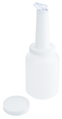 Contacto Mix-/ Vorratsbehälter 2 l Ausguß und Deckel: WEISS, zum Lagern/Mixen/Dosieren, weißer Ausgießer aus SAN-Kunststoff, Ø10 mm Ausgussöffnung 