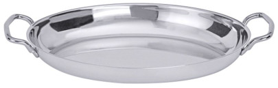 Contacto Ovale Beilageschale aus Edelstahl 18/10, 1000 ml, 26 x 17 x H3,5 cm, 2 Griffe, hochglänzend 