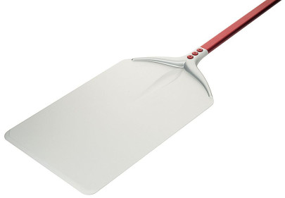 Contacto Pizzaschaufel schmal Breite 24 cm eloxiertes Aluminium flacher Stiel, Gesamtlänge 100-120 cm, stabil, leicht, für Pide, Lahmacun, Backwaren 