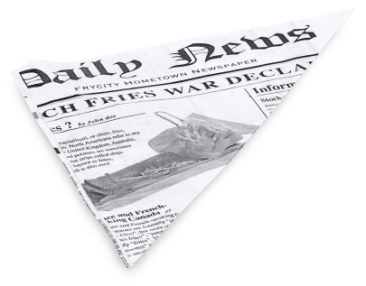 Contacto Pommes Frites Tüte 18 cm engl. Tüte fettdichtes Papier spitze Form 