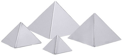 Contacto Pyramide, 12 x 12 cm Flächenmaß, 0,4 l, aus Edelstahl 