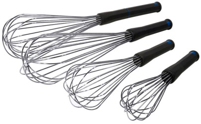 Contacto Rührbesen mit 16 dicken Drähten, Länge 35 cm, Edelstahl/Kunststoffgriff, rutschhemmend, schwere Qualität 