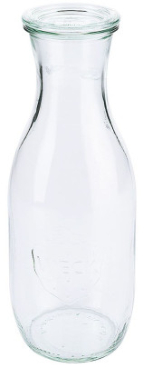 Contacto Saftflasche aus Glas 1 Liter, Karton mit 6 Flaschen 