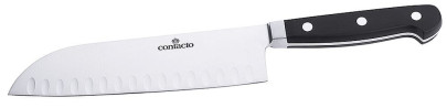 Contacto Santokumesser mit Wellenschliff Klingenlänge 18 cm Profi Qualität Santoku mit Wellenschliff