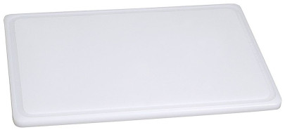 Contacto Schneidbrett mit Saftrille GN 1/1 - 53 x 32,5 x 2 cm, weißes HD-Polyethylen, messerschonend, rutschfest, spülmaschinengeeignet, hygienisch 