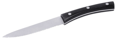 Contacto Steakmesser 23 cm mit gezahnter Klinge und schwarzem Griff aus POM, Klingenlänge 12 cm 