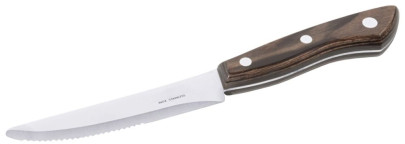 Contacto Steakmesser Jumbo Holzimitat mit gezahnter Klinge mit extra großem Griff 