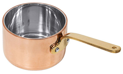 Contacto Stielkasserolle 7 cm, tief aus Kupfer/Edelstahl 