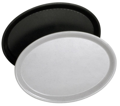 Contacto Tablett, oval 29 x 21 cm Glassfaserpolyester, lichtgrau 