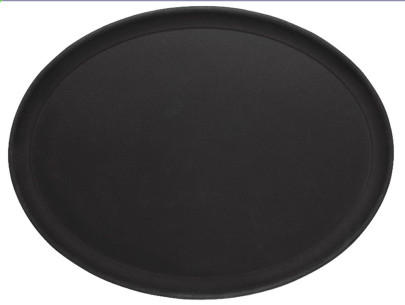 Contacto Tablett oval, rutschhemmend 26,5 x 20 cm, schwarz 