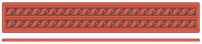 Contacto Torten Reliefmatte aus Silikon, Motiv Wellen, 60 x 8 cm, von -60 bis +230°C, spülmaschinengeeignet 60 x 8 cm | Wellen