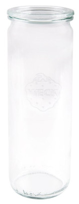 Contacto Weck Stangenglas 12er Karton 600 ml mit Deckel RR60, ideal für Buffets, Ø 8 (oben) x H12,5 cm 