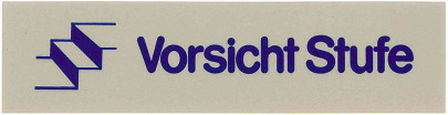 Contacto Wortschild VORSICHT STUFE 