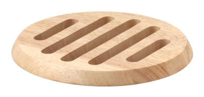 Continenta runder Holz-Untersetzer aus Gummibaumholz, Unterlage für Töpfe und Pfannen, Größe: Ø 20 x 1,5 cm rund | Anzahl: 1 Stück