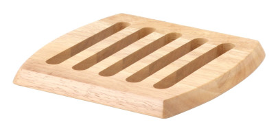Continenta quadratischer Holz-Untersetzer aus Gummibaumholz, Unterlage für Töpfe und Pfannen, Größe: 20 x 20 x 1,5 cm quadratisch | Anzahl: 1 Stück