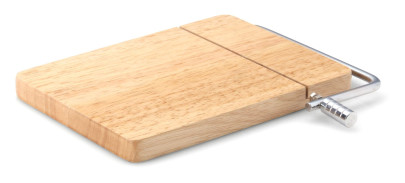 Continenta Käseschneider, Käse Schneidebrett, Käsebrett aus Gummibaumholz, Größe: 24 x 17,5 x 2 cm Gummibaum