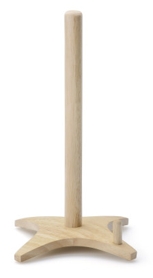 Continenta Küchenrollenhalter aus Gummibaumholz, Küchentuchständer, Küchenrollenständer, Größe: 18 x 25 cm Gummibaum