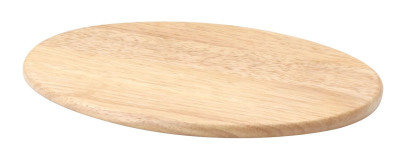 Continenta ovales Schneidebrett aus Gummibaumholz, Tranchierbrett, Küchenbrett, Größe: 30 x 20 x 1,2 cm 
