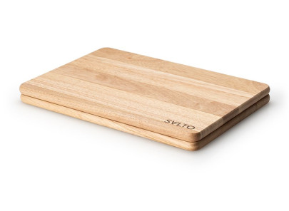 Continenta SⱯLTO Schneidebrett 2er Set, Gummibaum 30x21x1,2 cm 