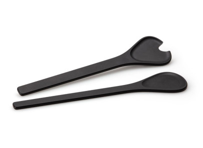 Continenta Salatbesteck 31,5cm aus Duracore-Holzpapierfaser, Küchenhelfer aus hitzebeständigem Recyclingmaterial, modernes Design 