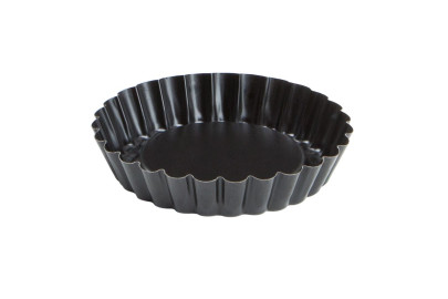 culinario 6 Stück Mini Tortenform, Tortelettförmchen, ILAG Antihaftbeschichtung, schwarz, Made in Germany, in verschiedenen Größen 