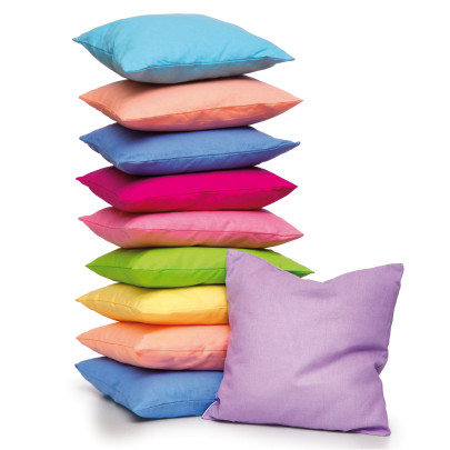 Erzi 10er Set Kissen á 26 x 26 x 8 cm, bunt sortiert, Schmusekissen, Kuschelkissen, Baumwolle 